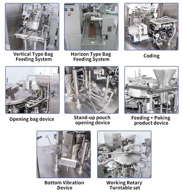 Potato Chip Packaging Machine for Nitrogen-Filled, Vacuum-Effective, Multifunctional Pre-made Bags for Puffed Food